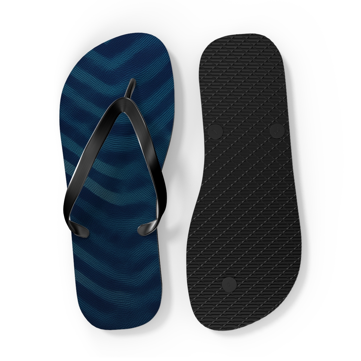 Moire Chevron Cascade designer logo flip flops