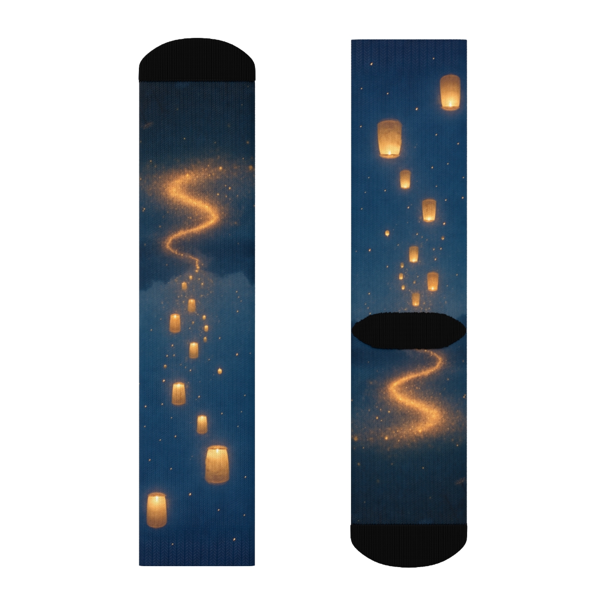 Midsummer Lantern Drift personalized cozy socks
