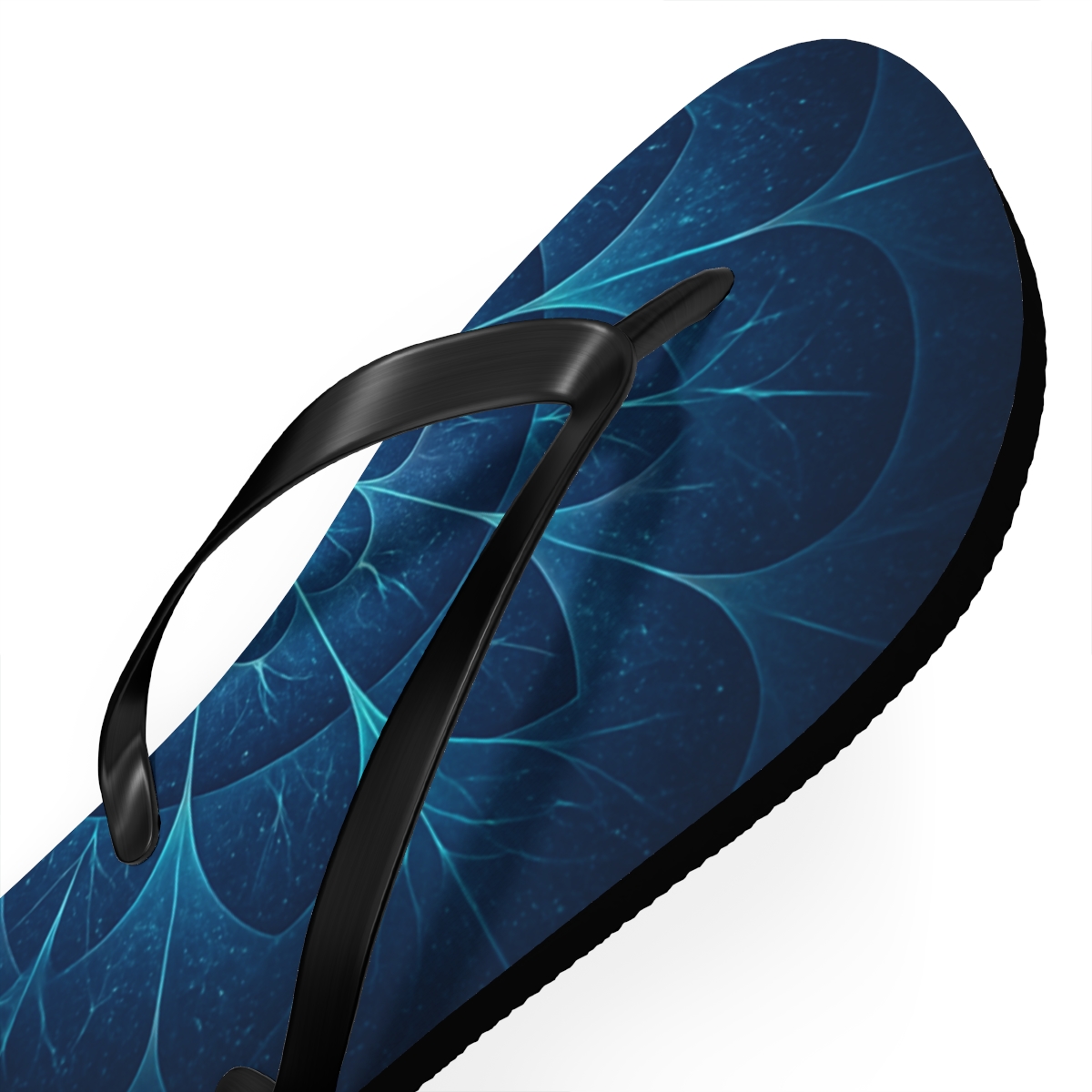 Camellia Fractal Halo Array colorful rubber flip flops