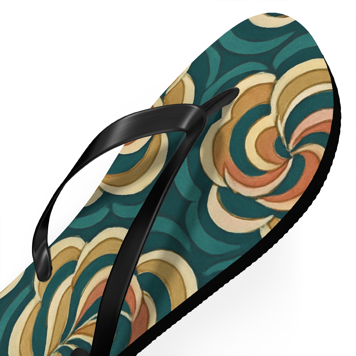 Peony Ripple Tessellation personalized beach flip flops