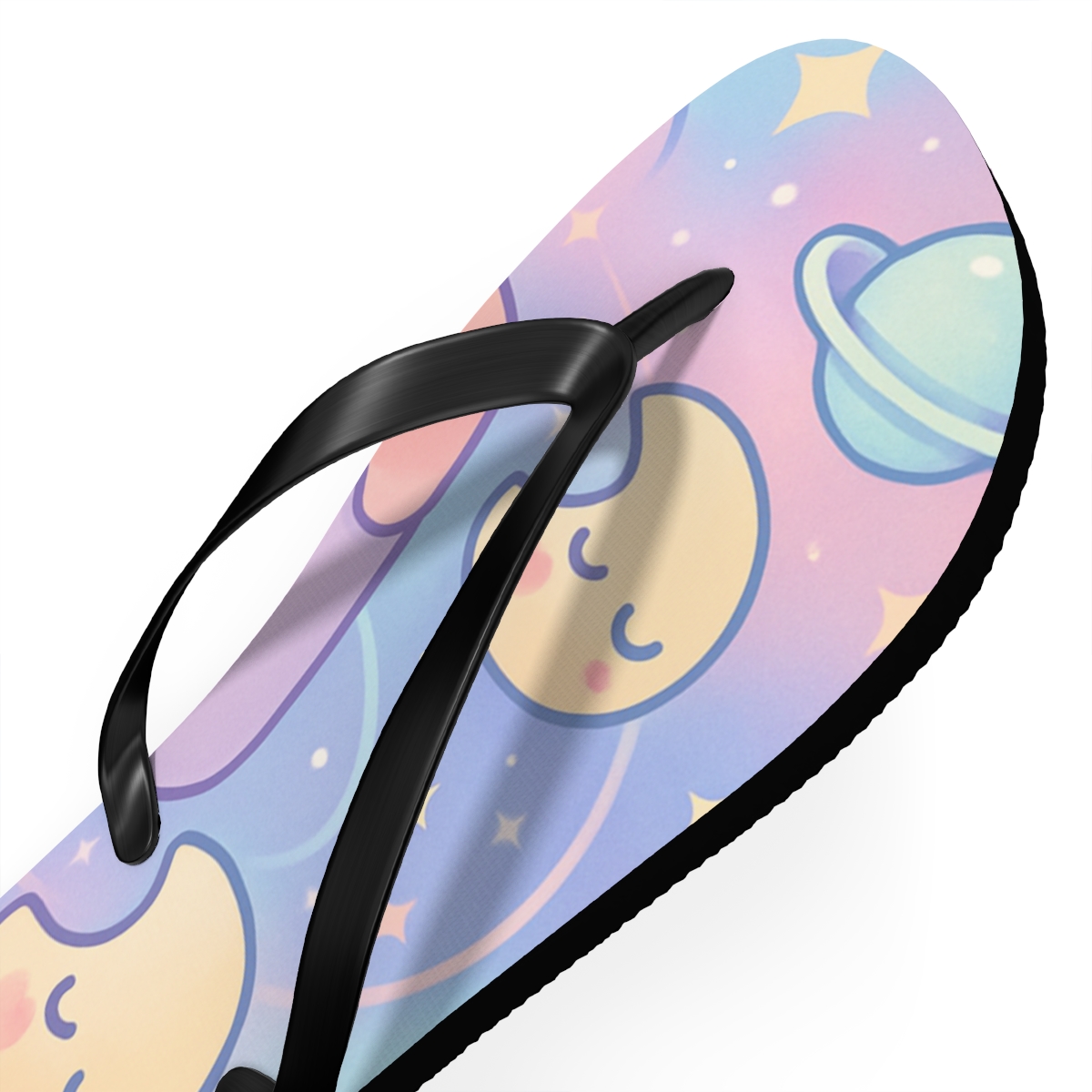 Pastel Planet Pudding Parade stylish summer flip flops
