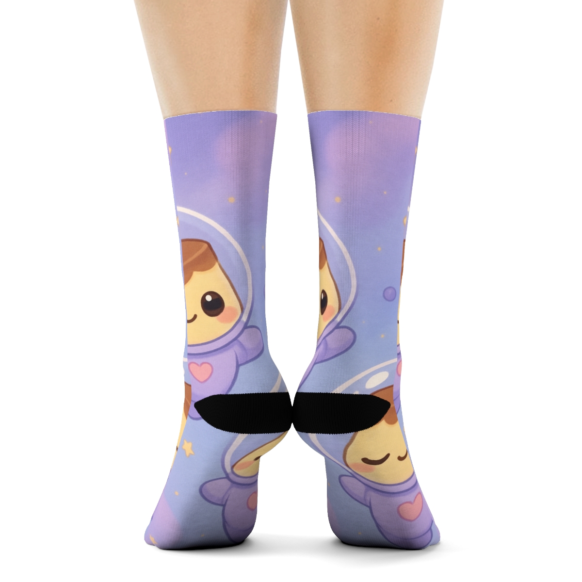 Cosmic Pudding Astronauts designer logo socks