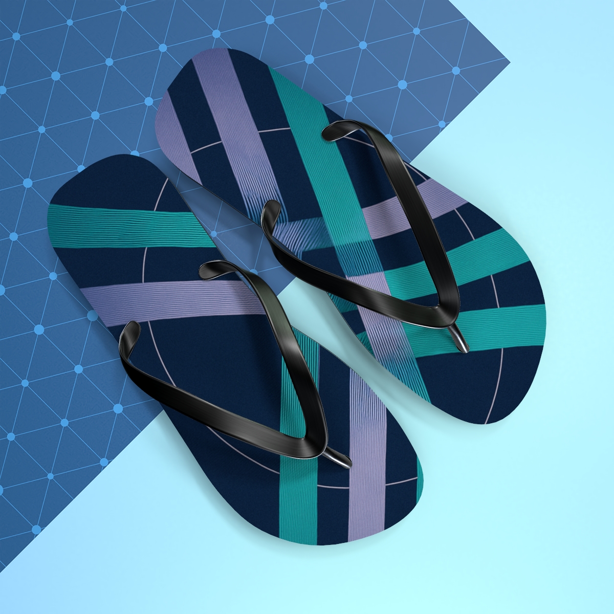 Moire Orbit Weave custom flip flops