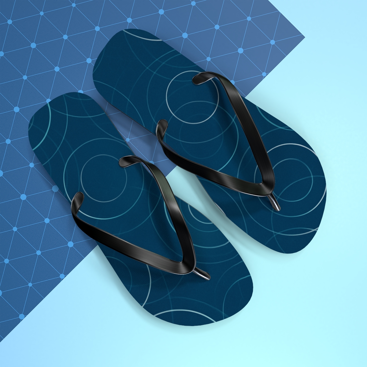 Orbital Tesselation Drift custom flip flops
