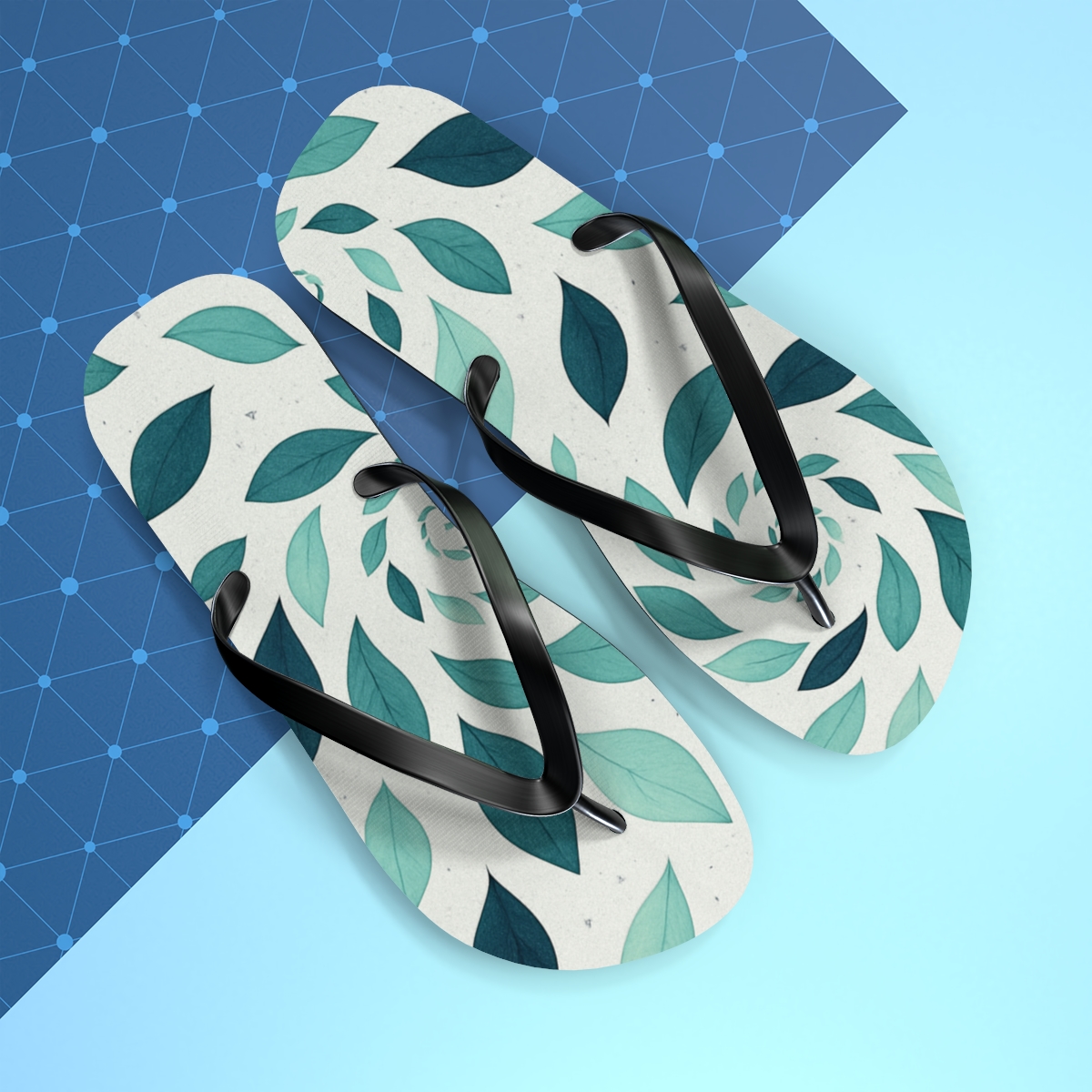 Orchid Spiral Drift unique graphic flip flops