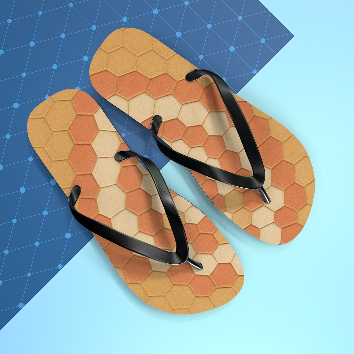 Honeycomb Harmony Flip Flops