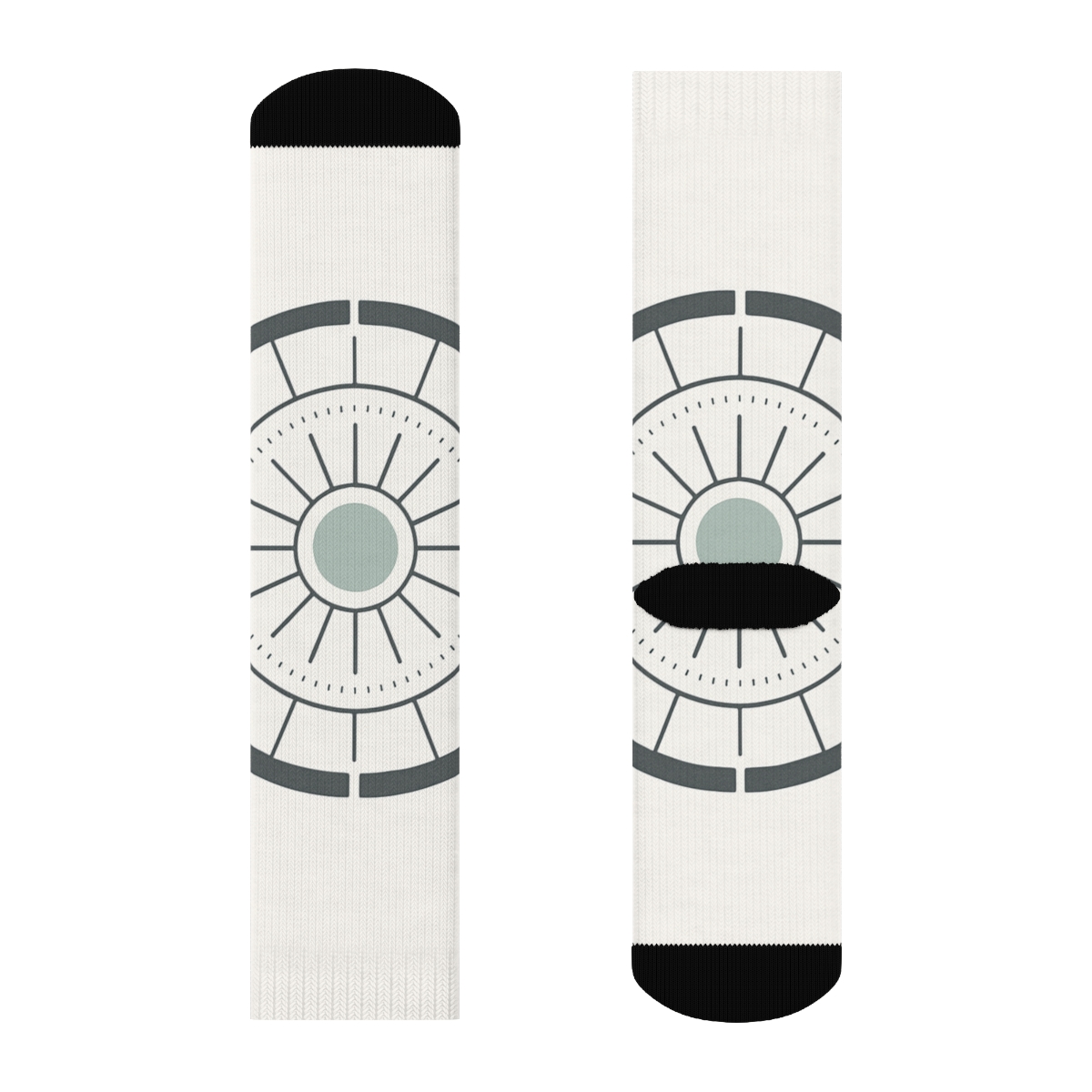 Minimal Orbit Medallion designer logo socks