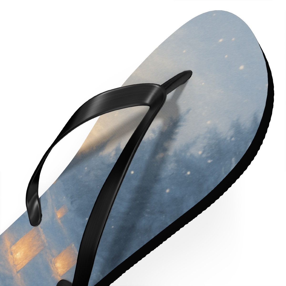 Winter Lantern Snowglow colorful rubber flip flops