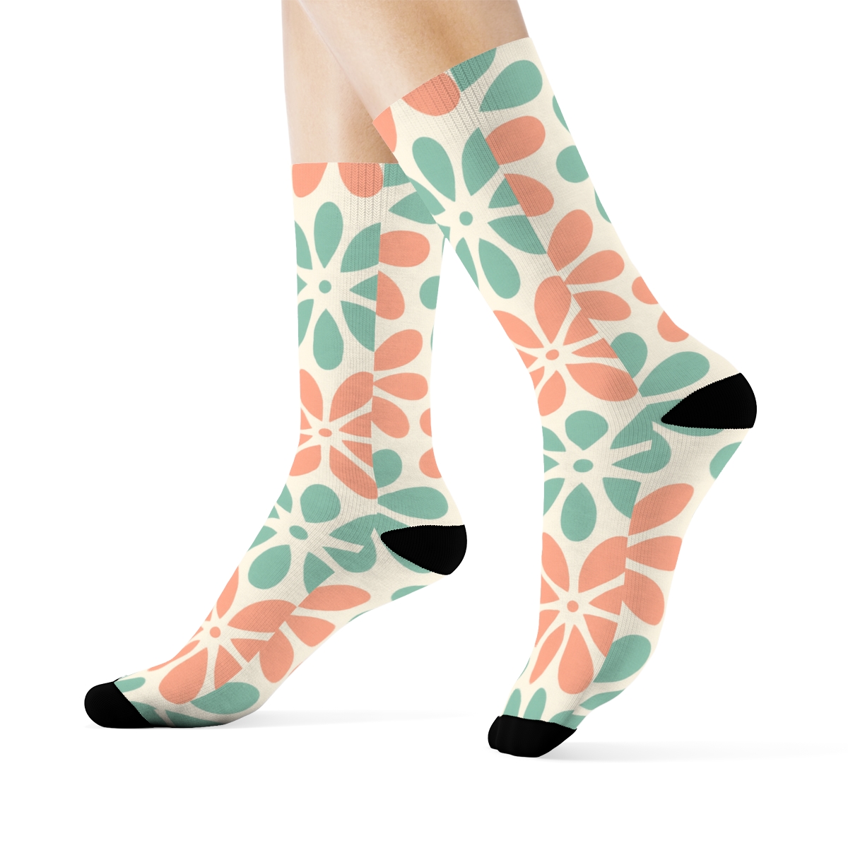Petal Orbit Tessellation unique printed socks