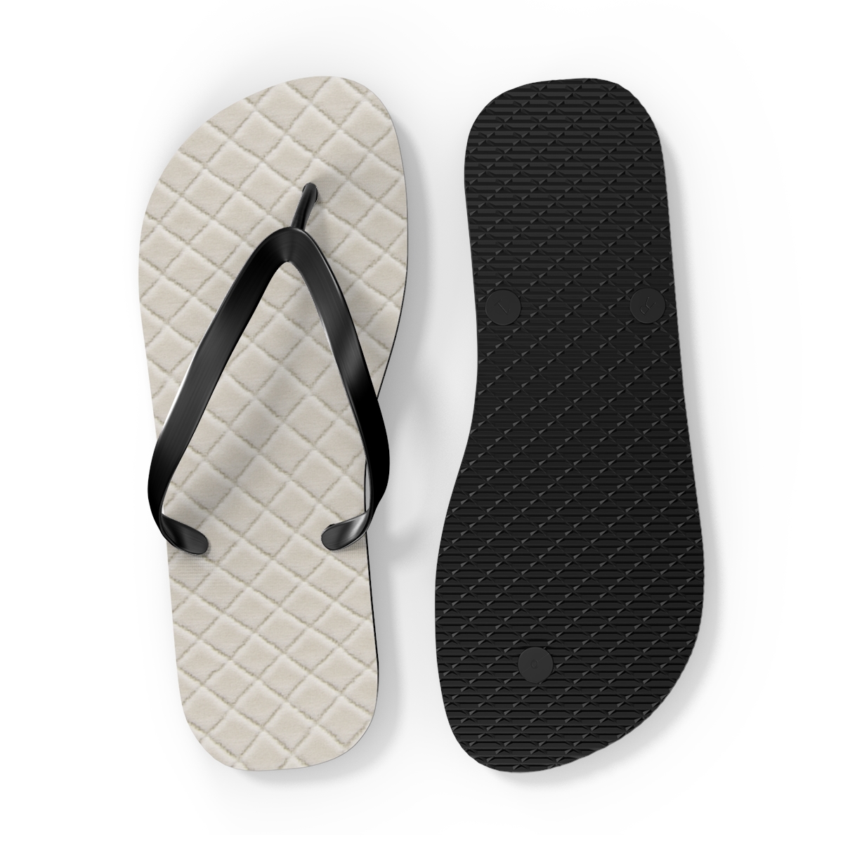 Microtessellated Pebble Noise Grid soft sole flip flops