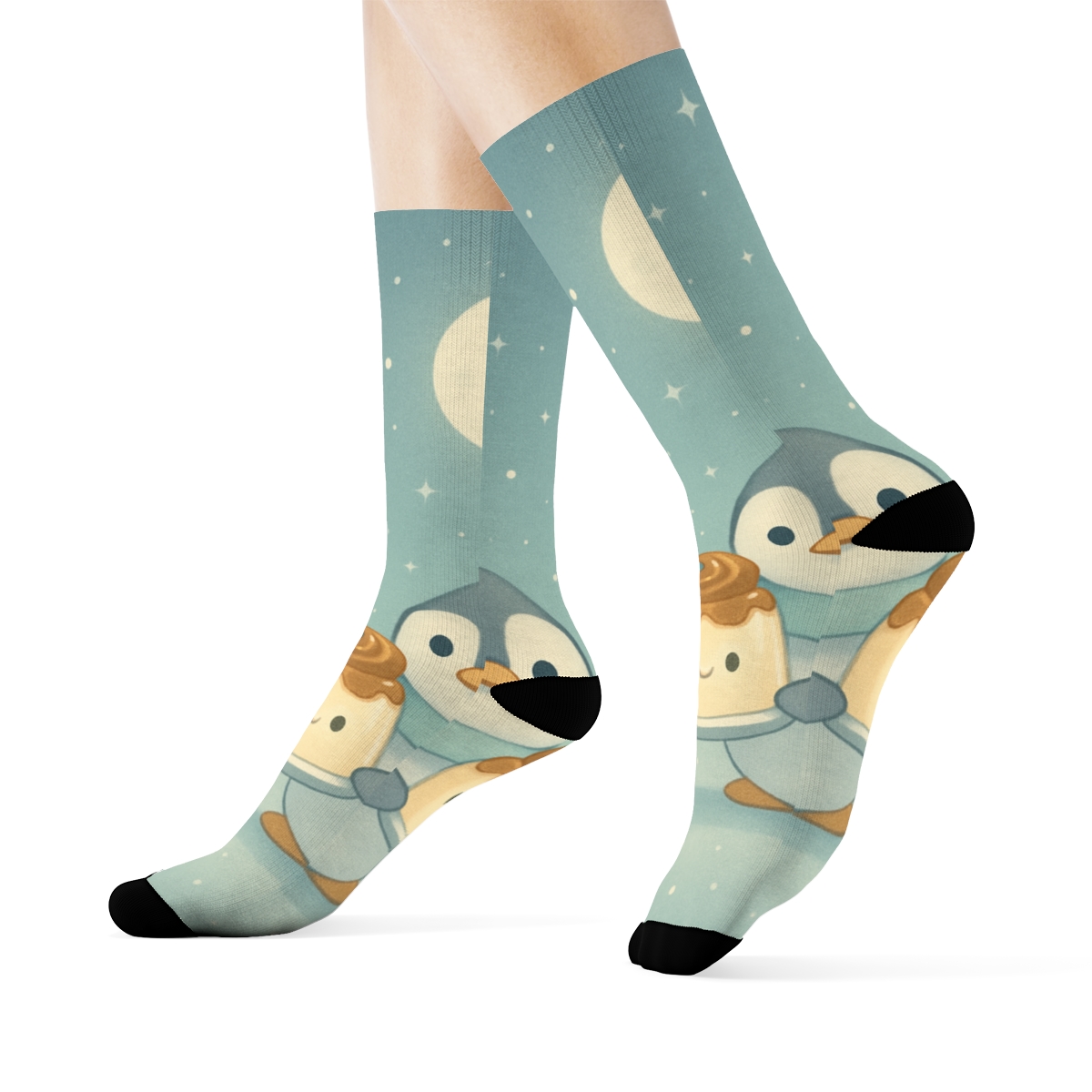 Moonlight Pudding Penguin Duo warm winter socks