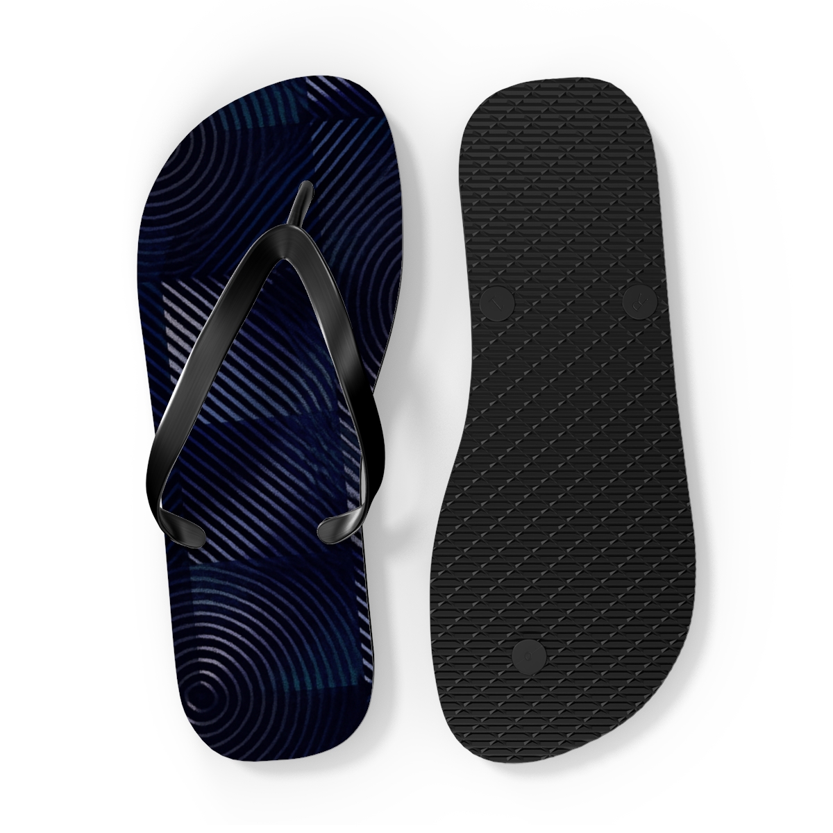Moire Orbit Weave personalized beach flip flops