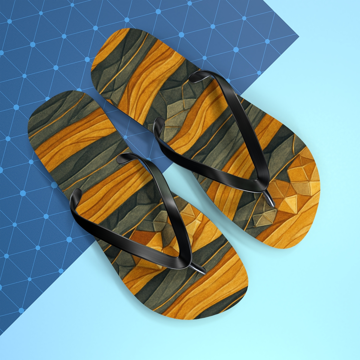 Veined Strata Tapestry stylish summer flip flops