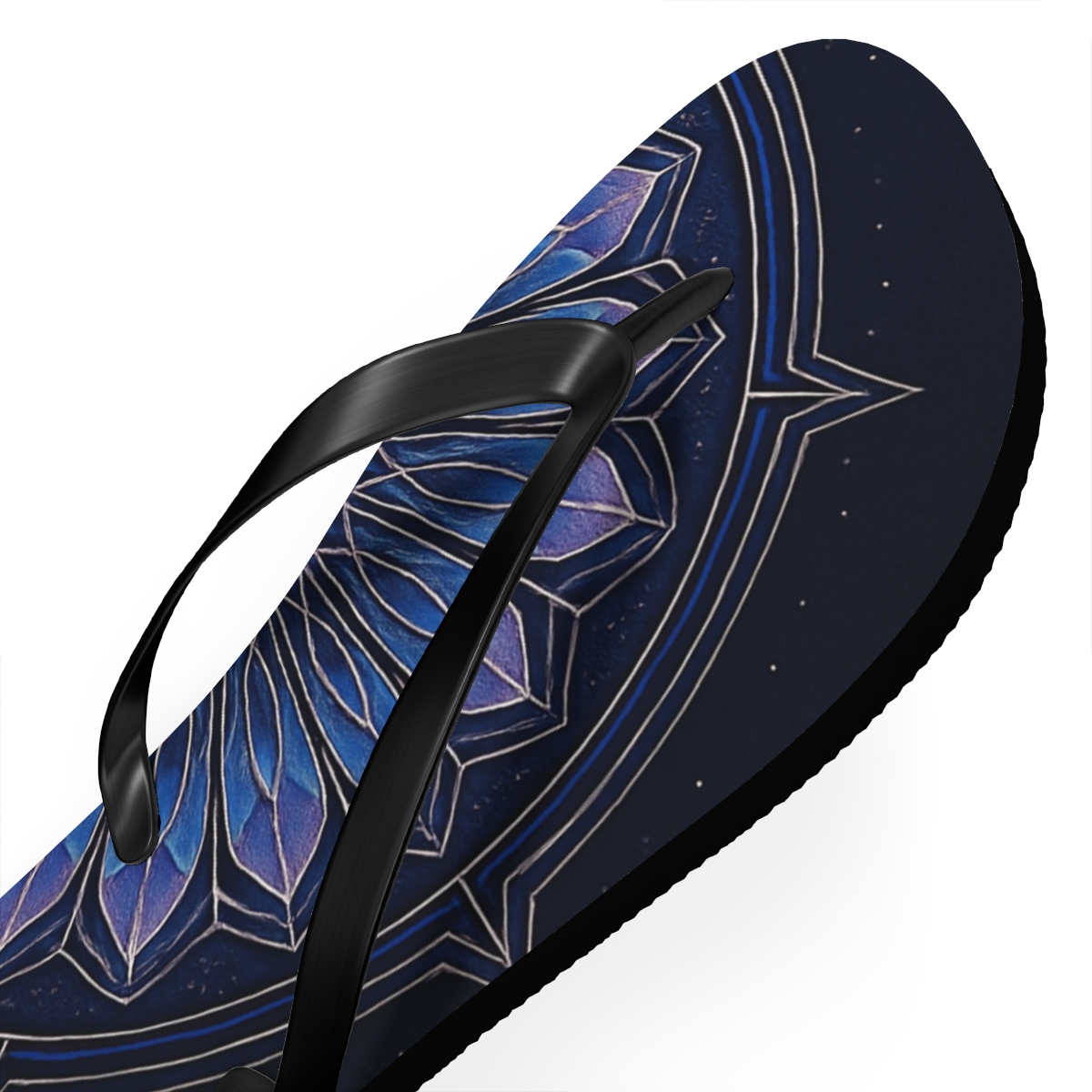 Midnight Prism Rosette trendy printed flip flops