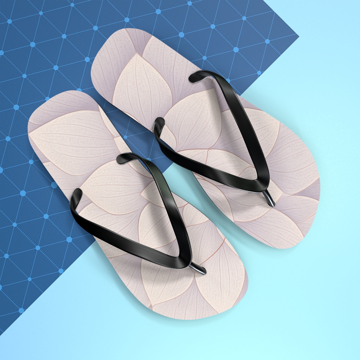 Lotus Vein Spiral Net soft sole flip flops