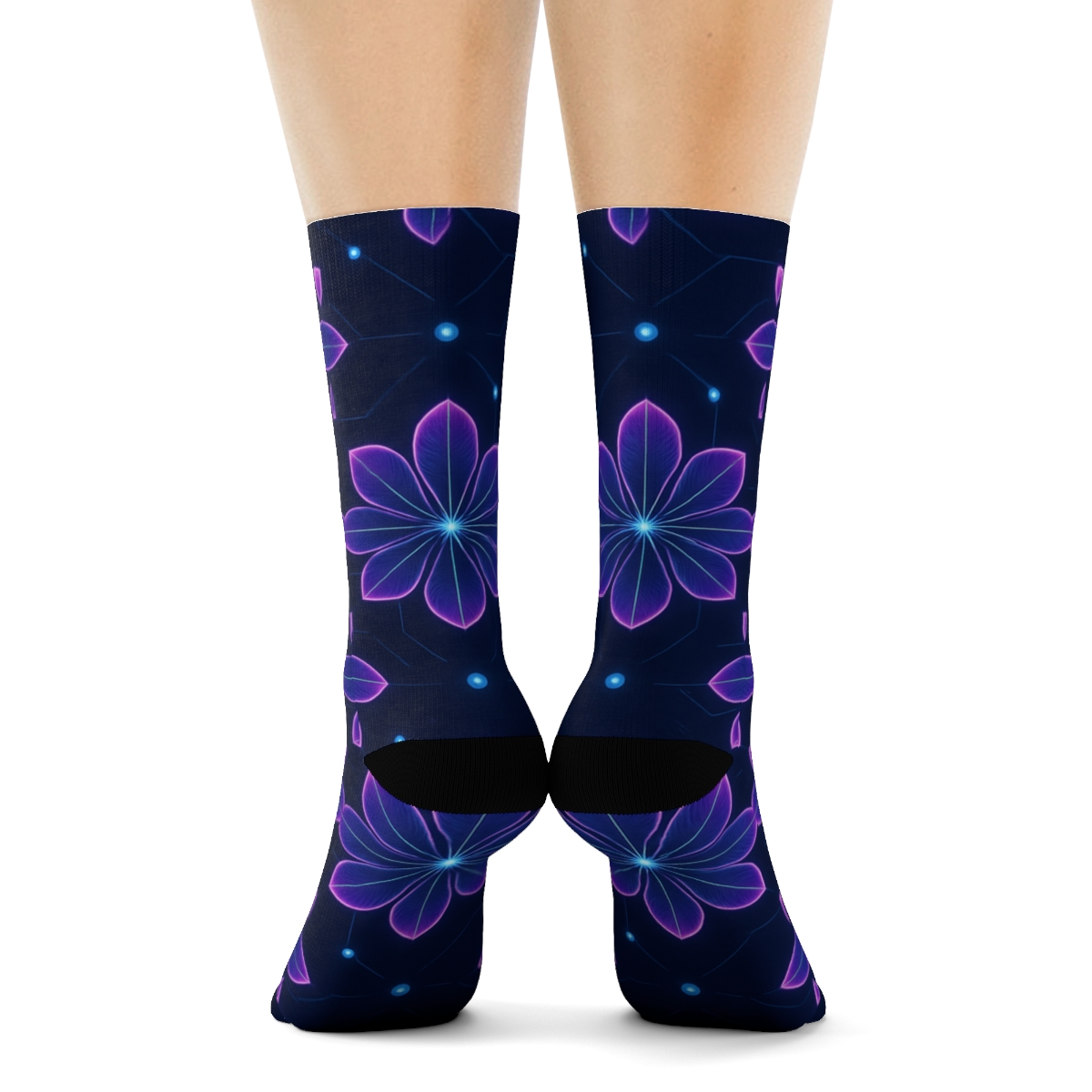 Orchid Pixel Petal Circuit designer logo socks