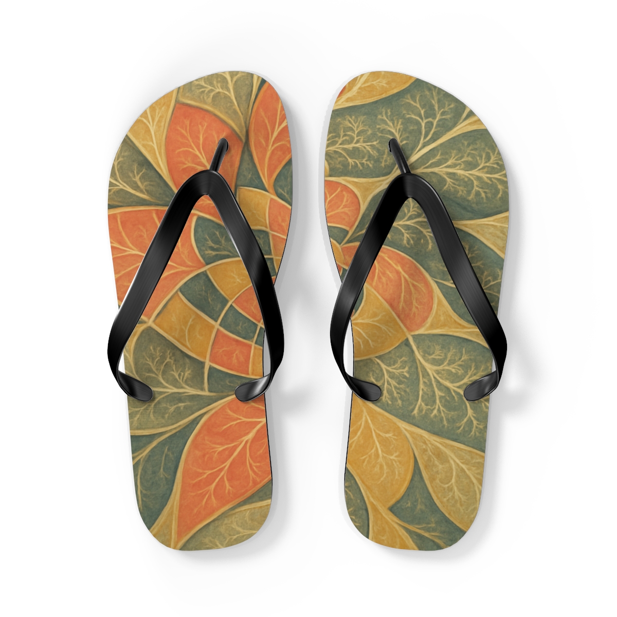 Coral Petal Whirl Flip Flops