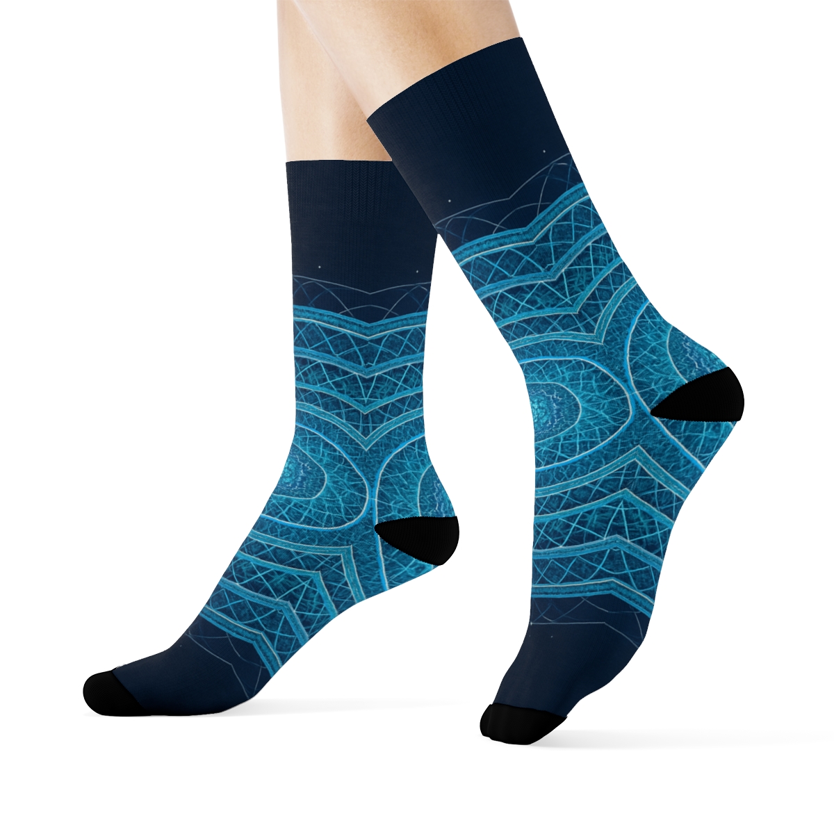 Prismatic Orbit Lattice comfortable cotton socks