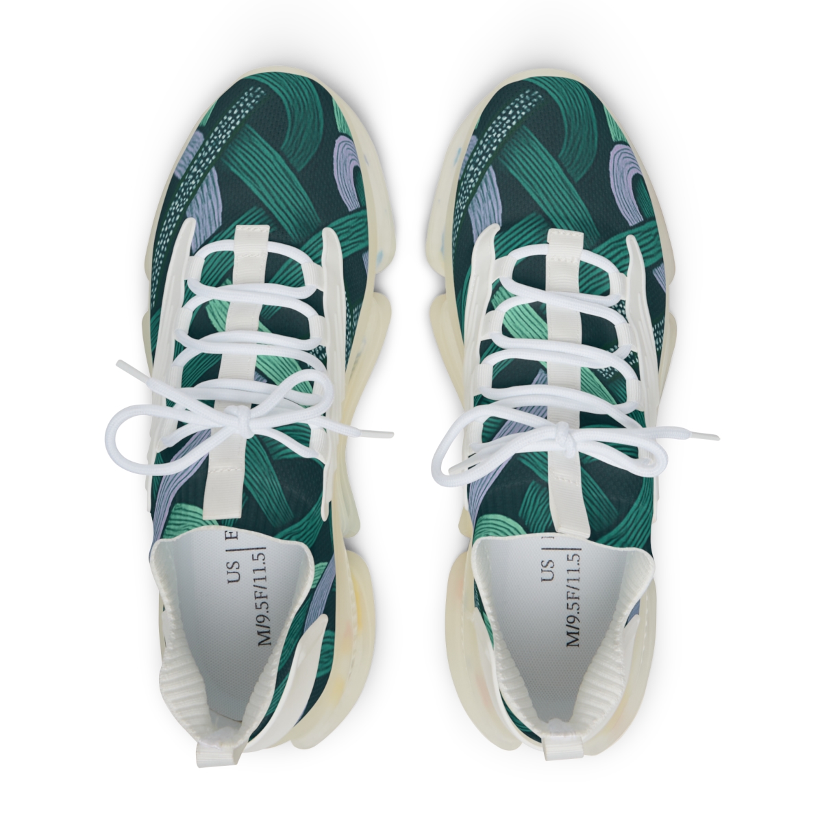 Orchid Ribbon Tessellation unique printed sneakers