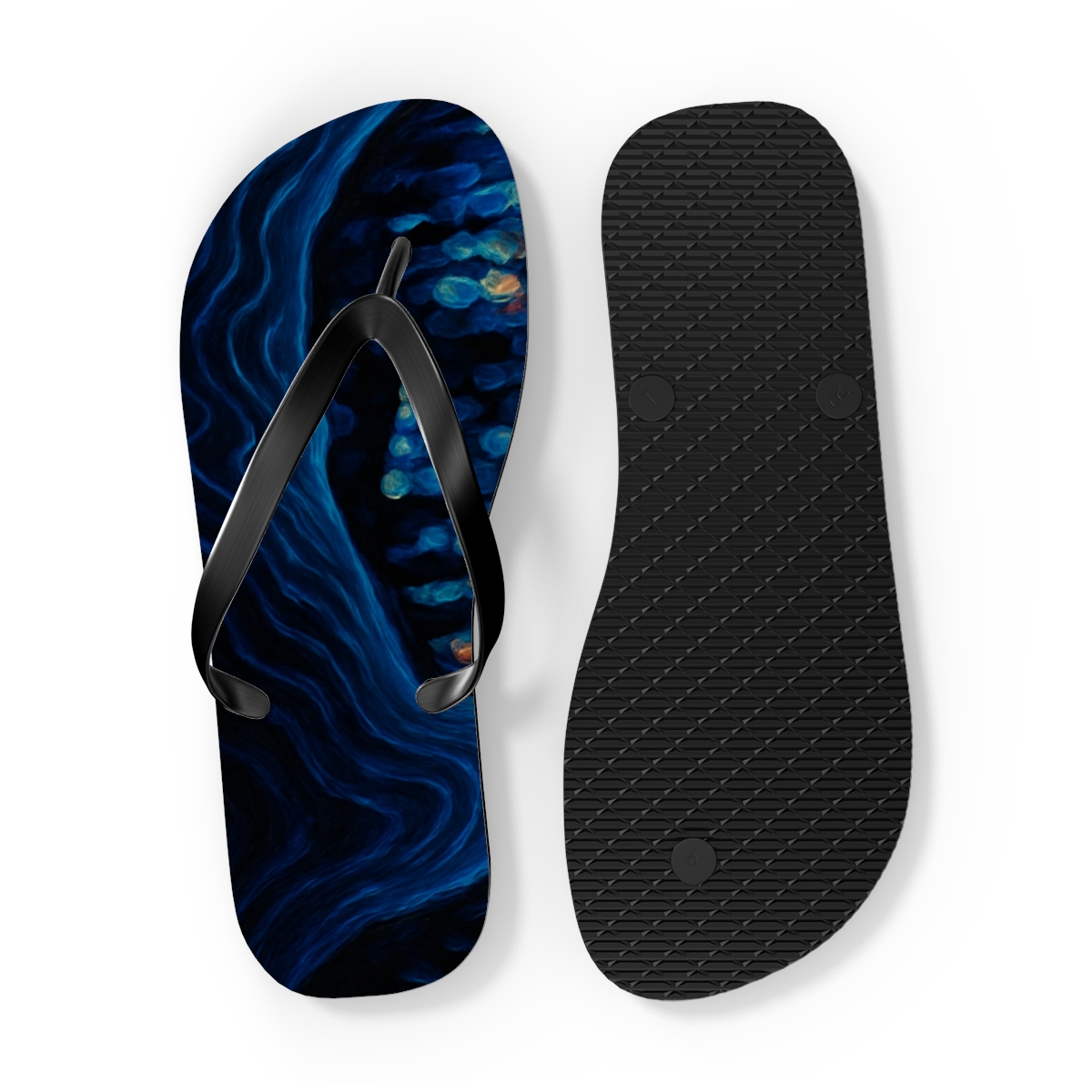 Chromatic Pulse Of The Cuttlefish unique graphic flip flops