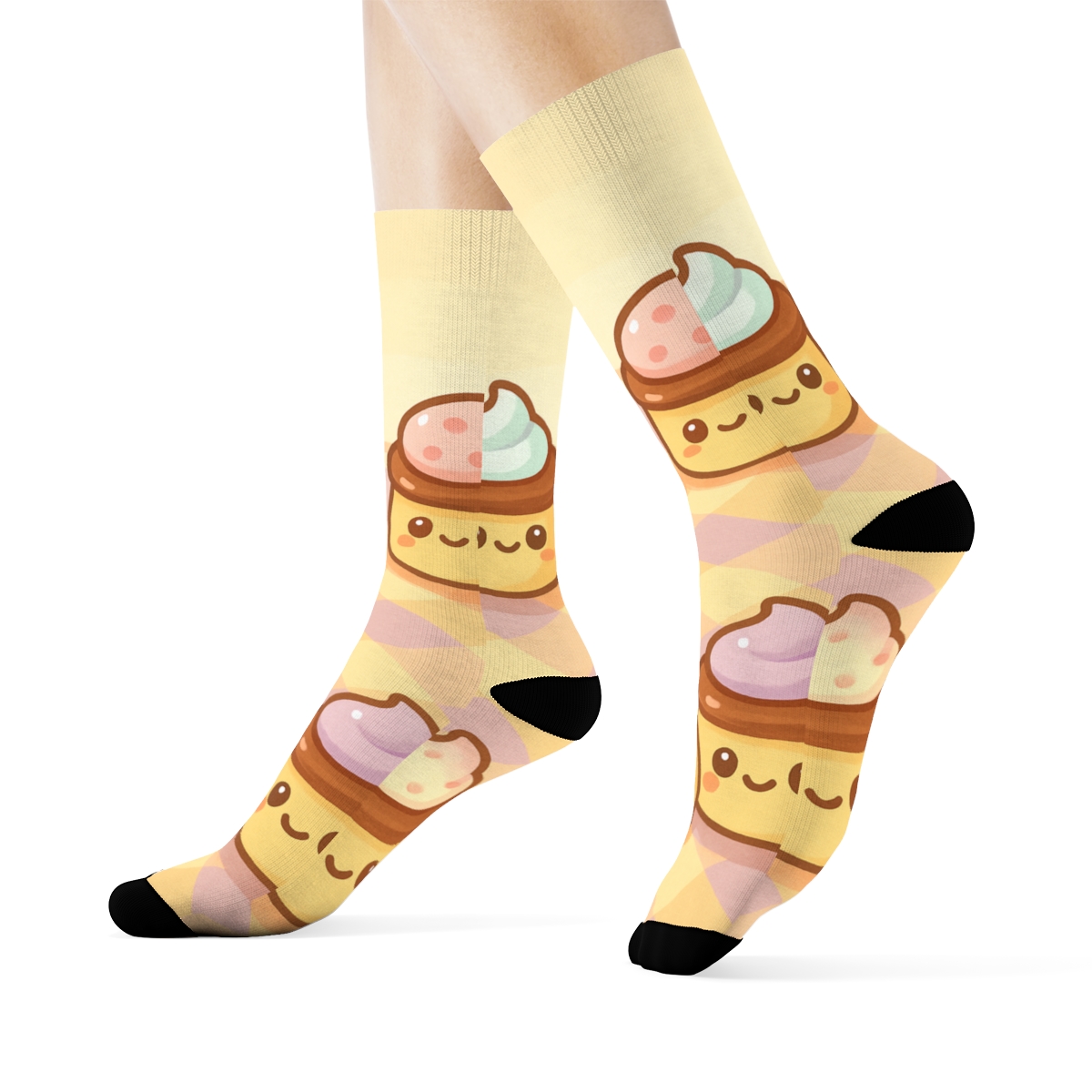 Pastel Pudding Friends warm winter socks