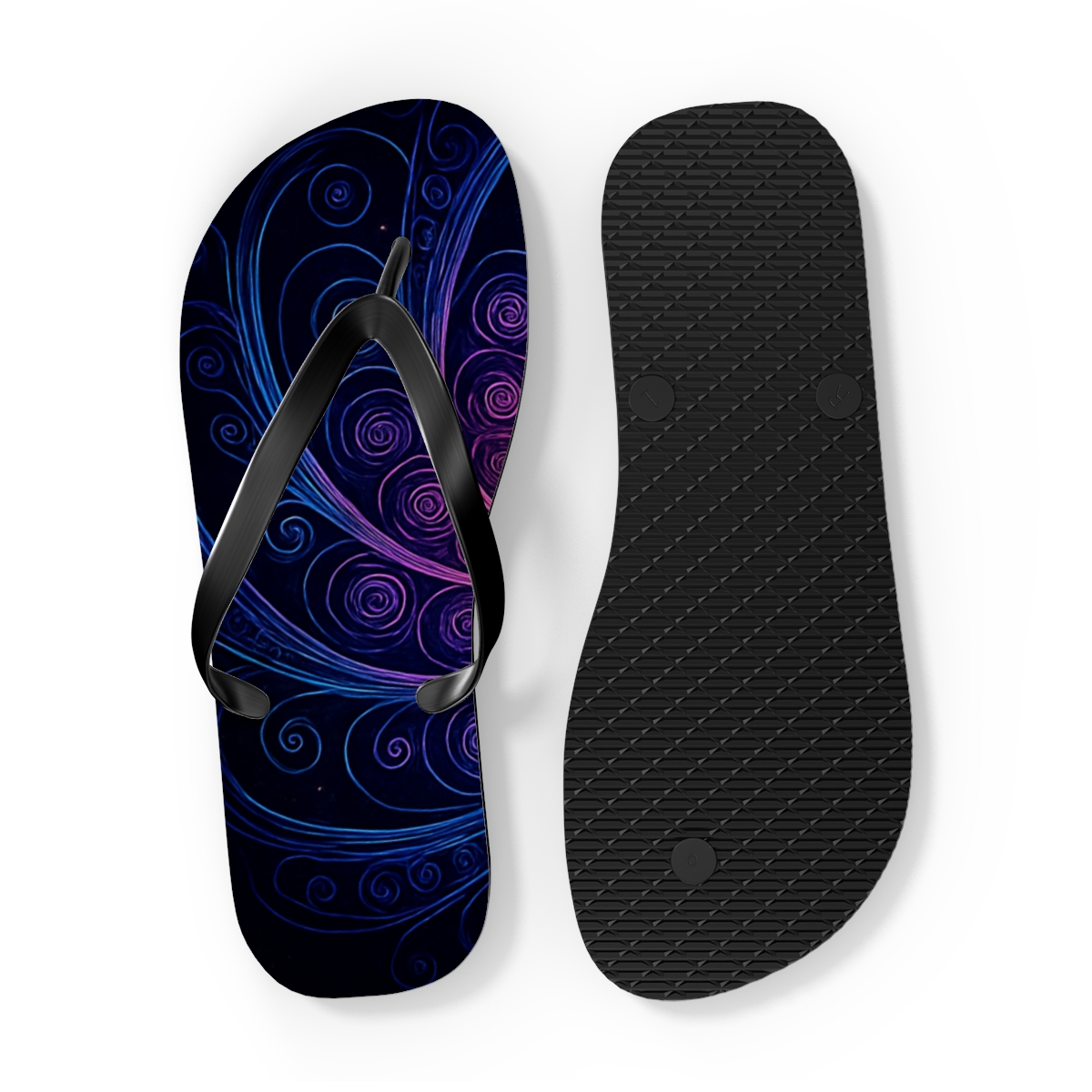 Galactic Spiral Rosette stylish summer flip flops