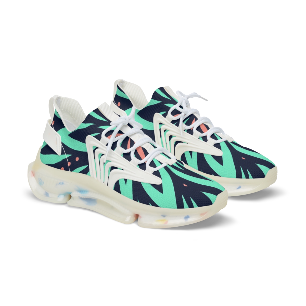 Orchid Fractal Stripe Bloom unique printed sneakers