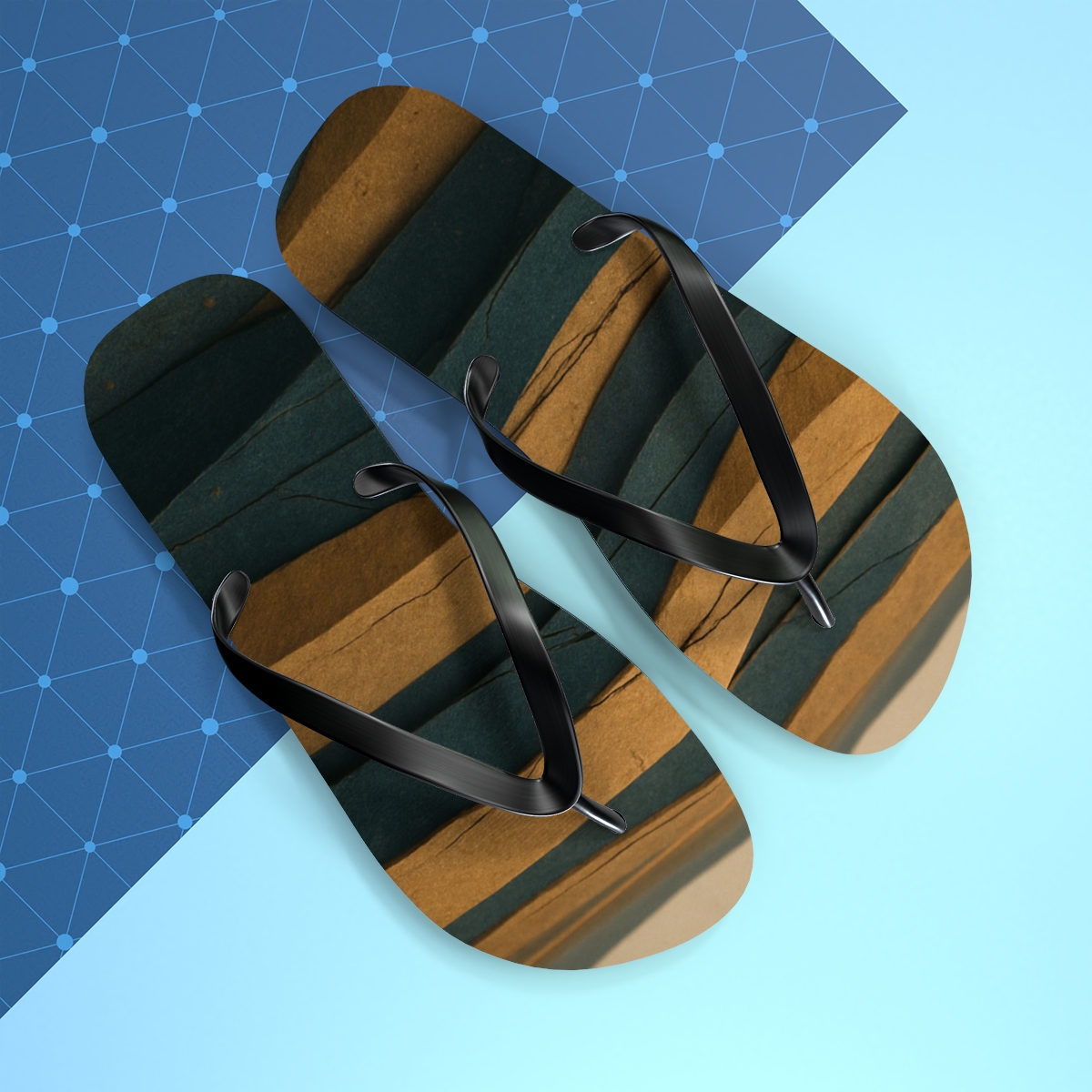 Stratum Ribbon Tapestry custom flip flops