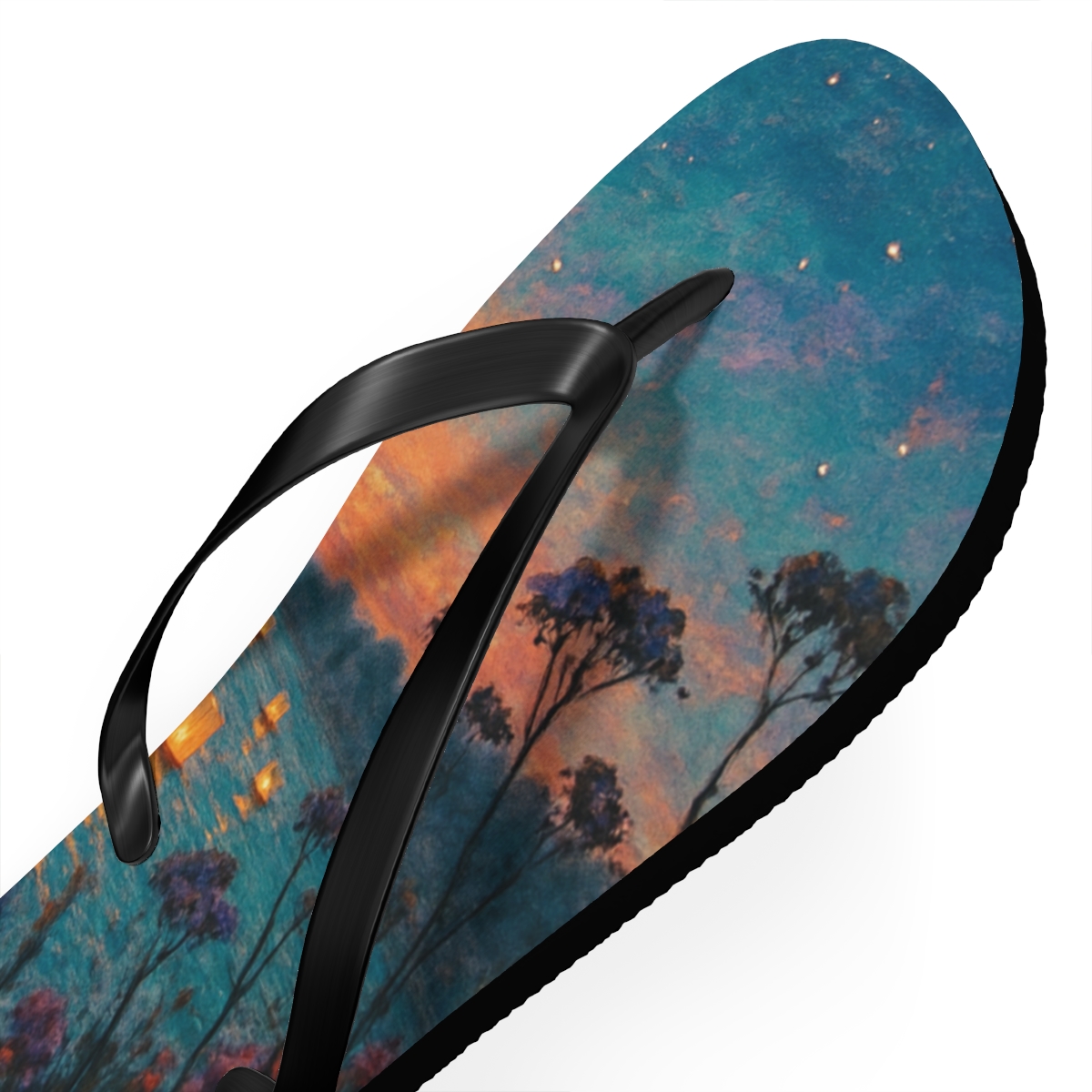 Midsummer Lantern Drift stylish summer flip flops