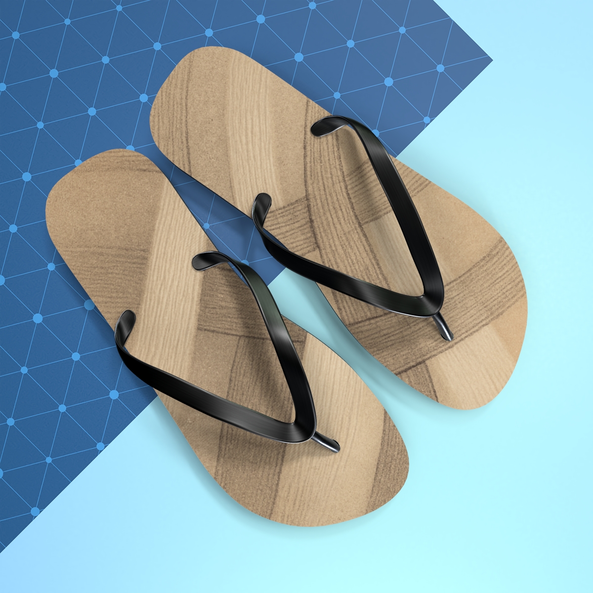 Wind Carved Arc Weave soft sole flip flops