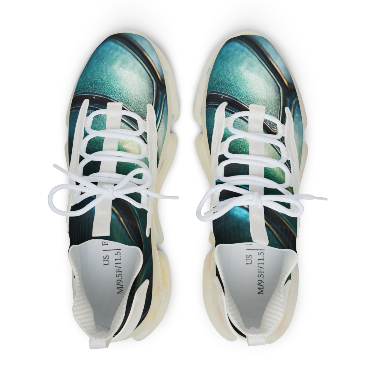 Iridescent Beetle Carapace Aurora stylish casual sneakers
