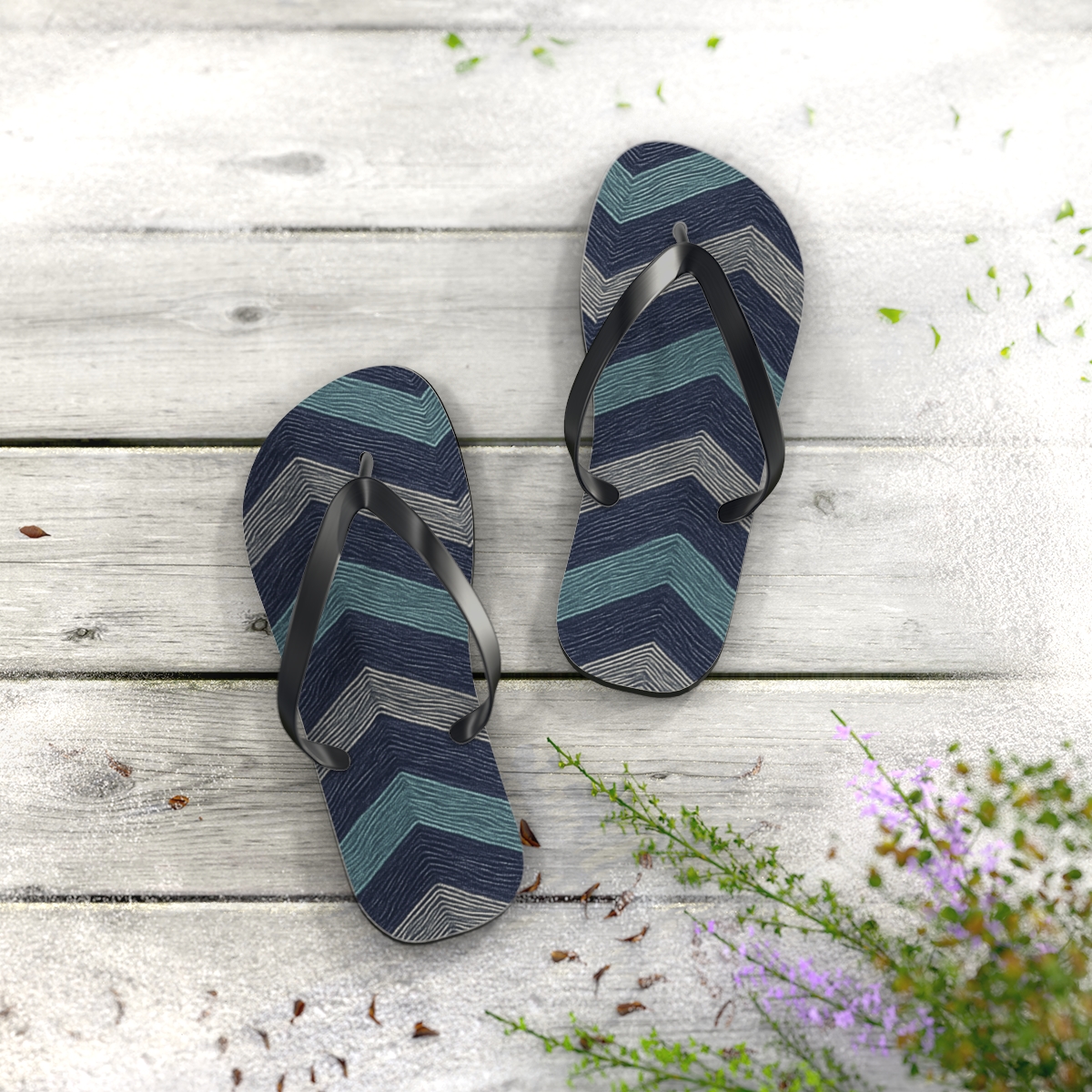 Tidal Wave Pattern Flip Flops