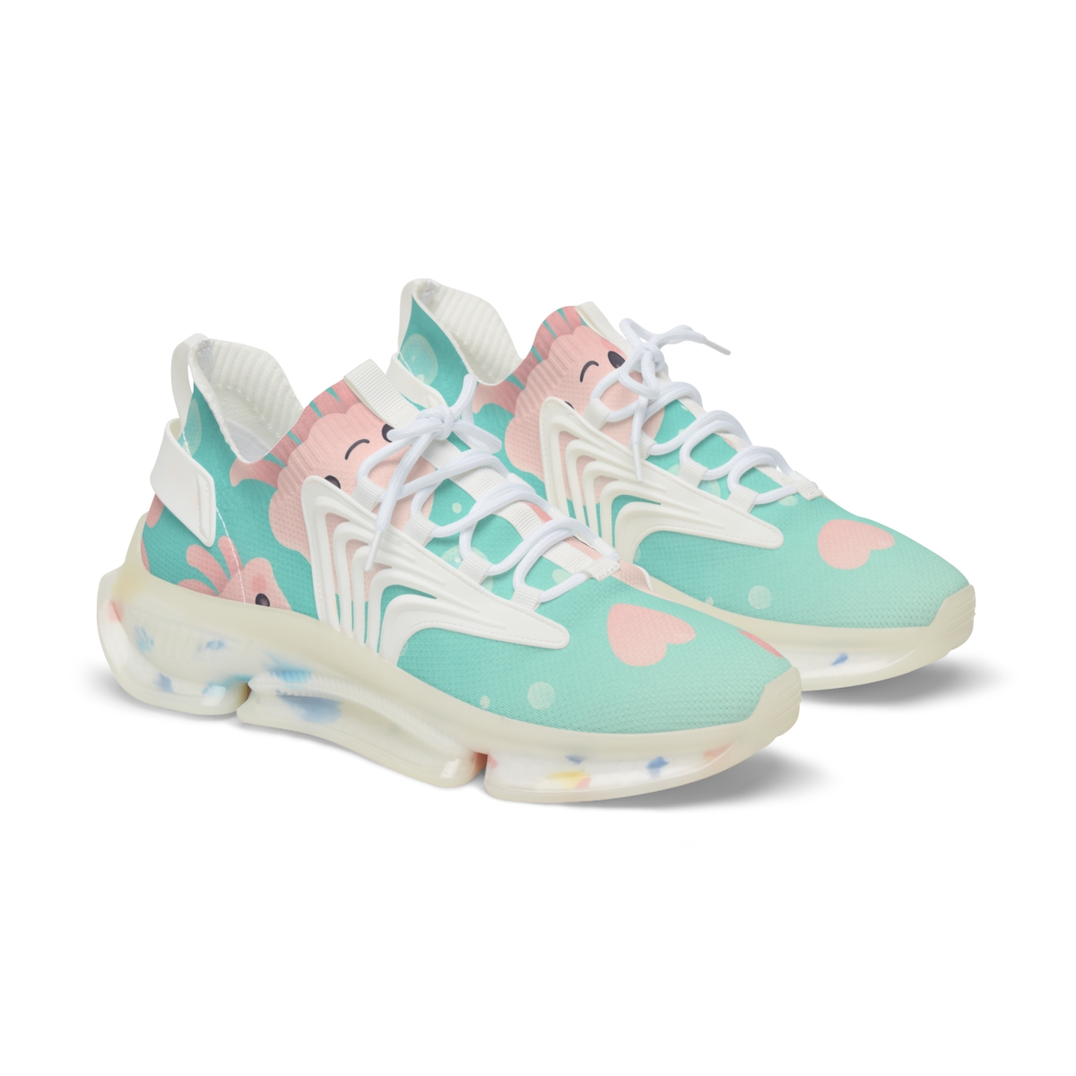 Cotton Candy Jellyfish Parade personalized athletic sneakers