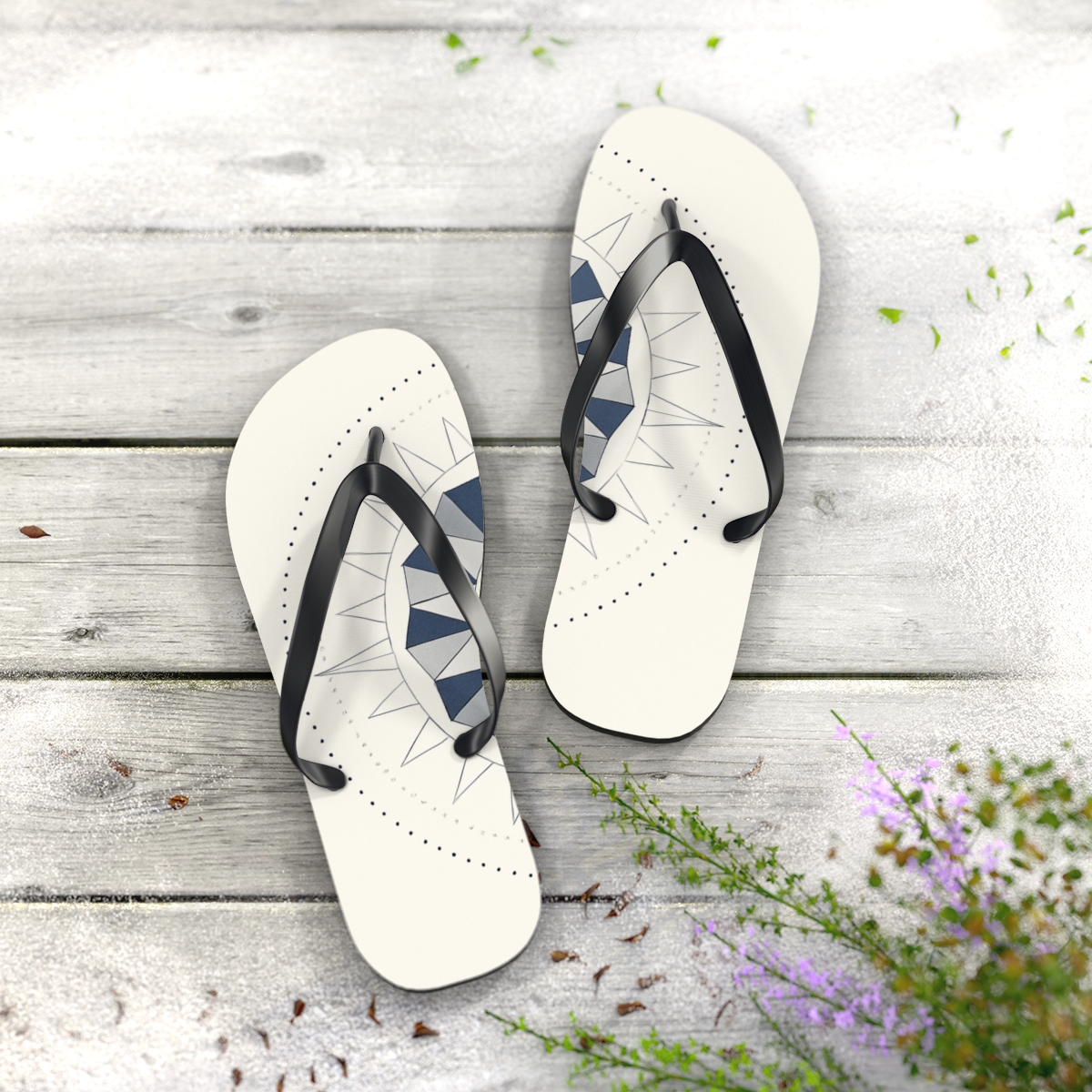 Polar Prism Sunwheel soft sole flip flops