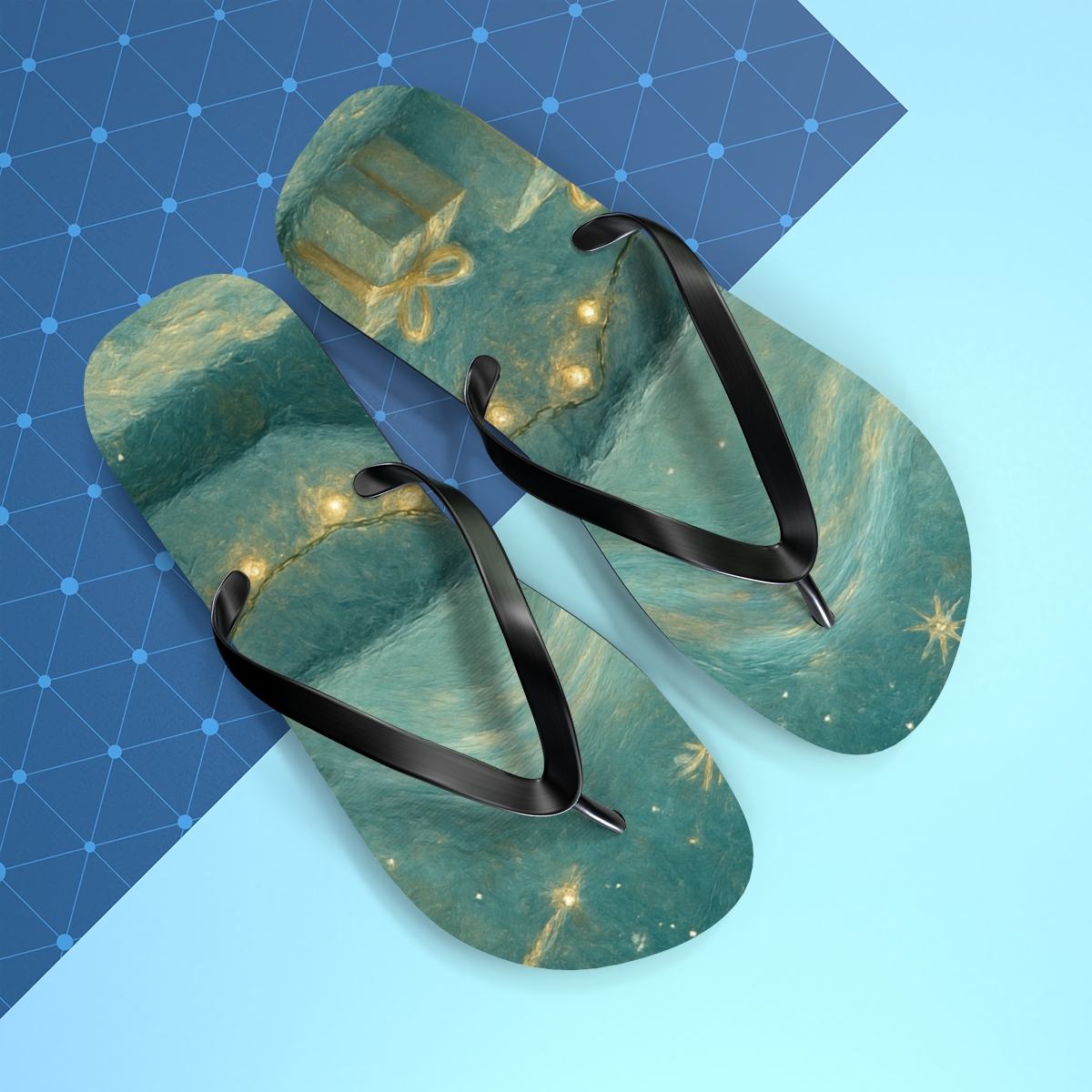 Winter Aurora Garland trendy printed flip flops