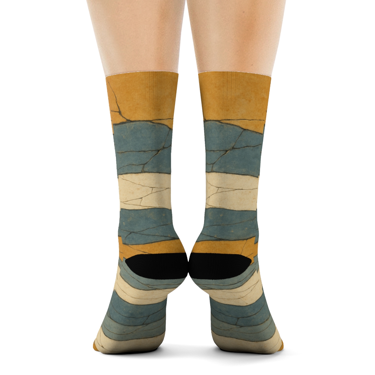 Prismatic Sediment Strata trendy colorful socks