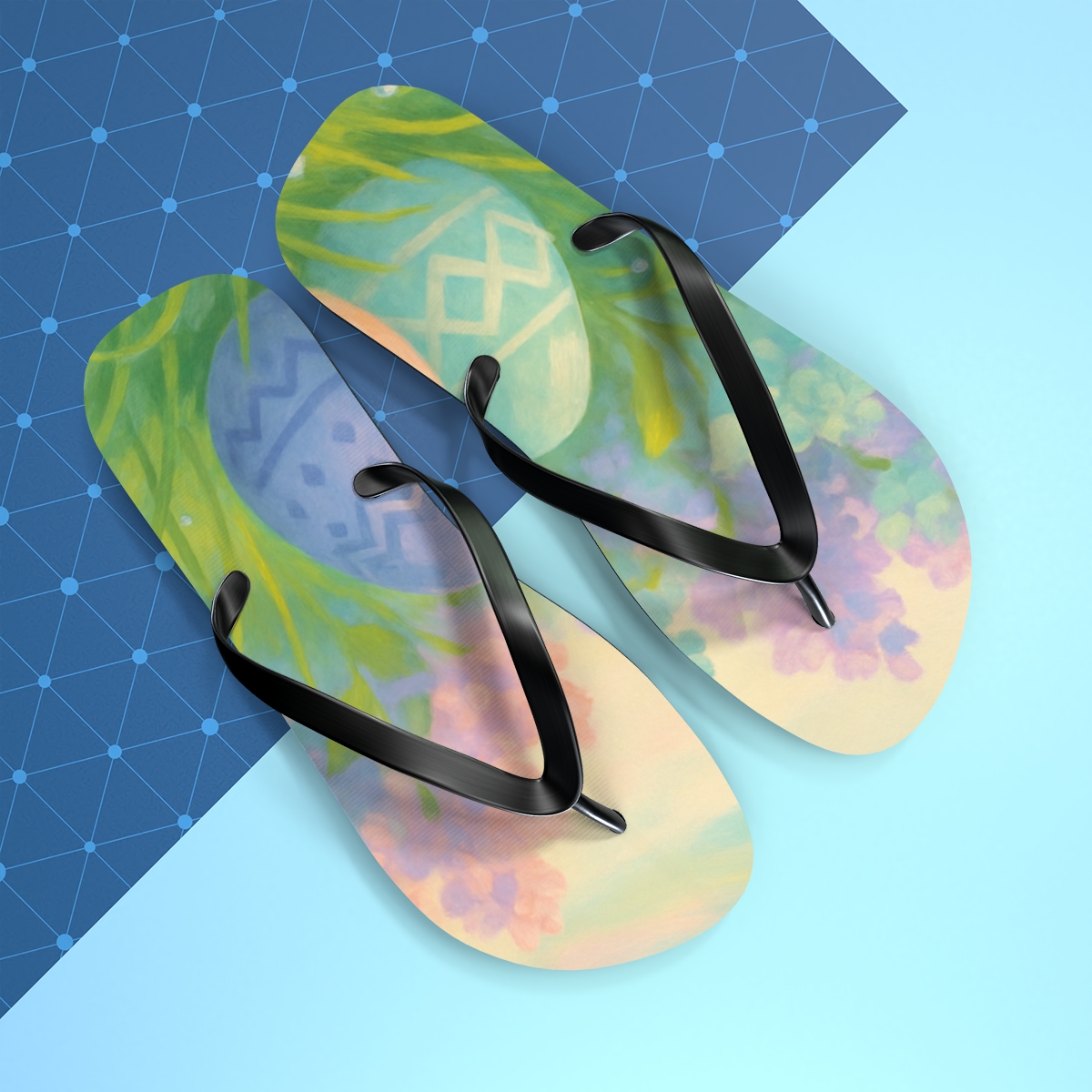 Spring Eggshell Aurora Garden soft sole flip flops