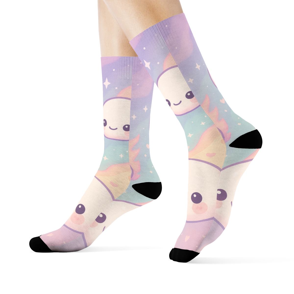 Cosmic Mochi Meteor Parade trendy colorful socks