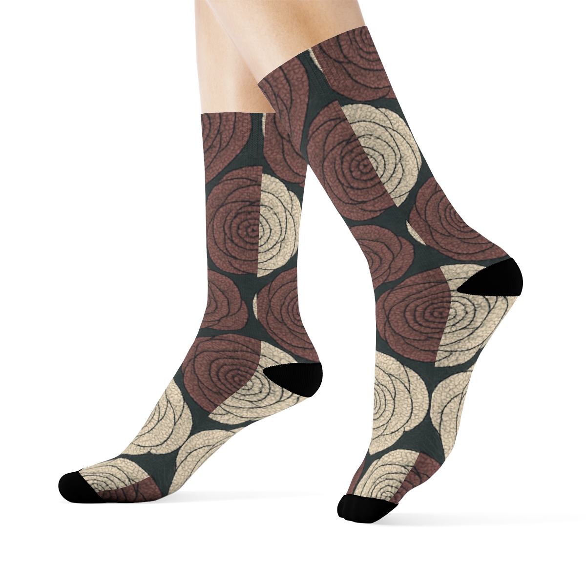 Camellia Lattice Echo warm winter socks