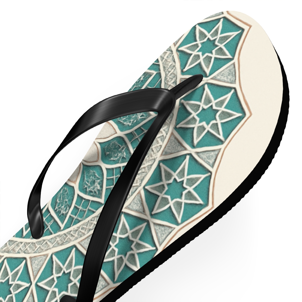 Opaline Lattice Starwheel personalized beach flip flops