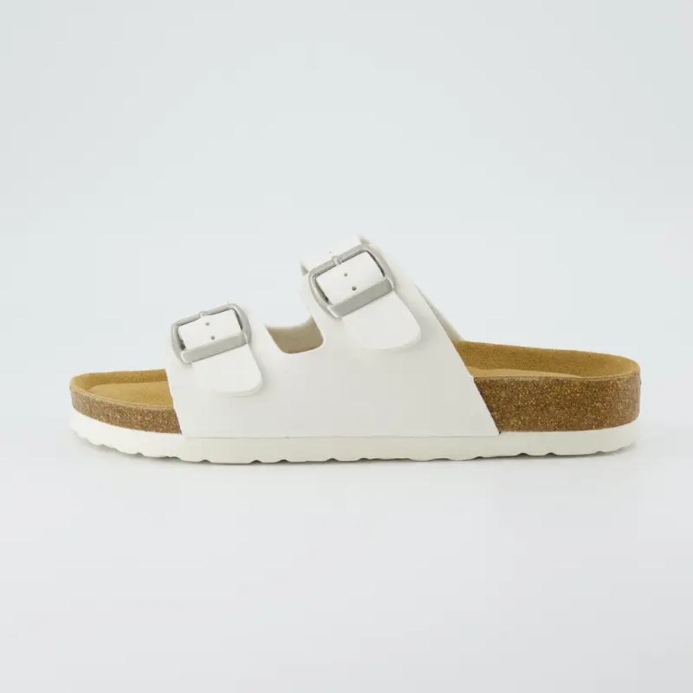 Dual Strap Cork Footbed Slides