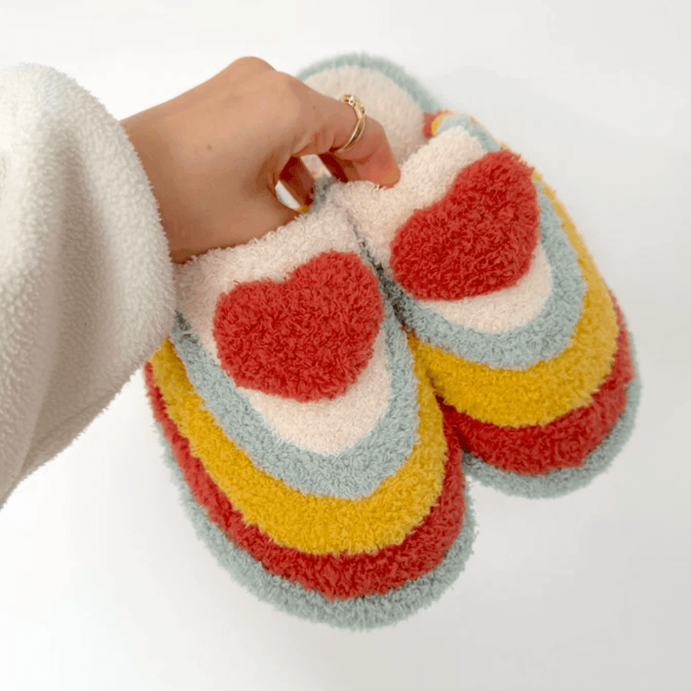 Rainbow Slippers With Non Slip Sole - Cloud Cushion Slides