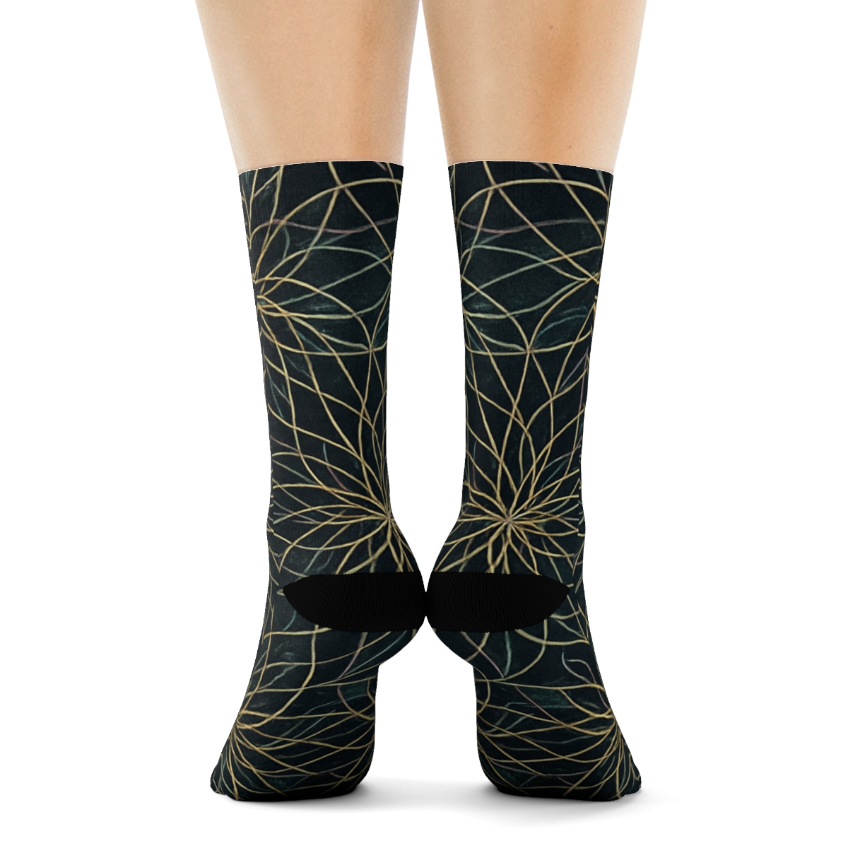 Camellia Quasar Vein Weave unique printed sockscustom socks