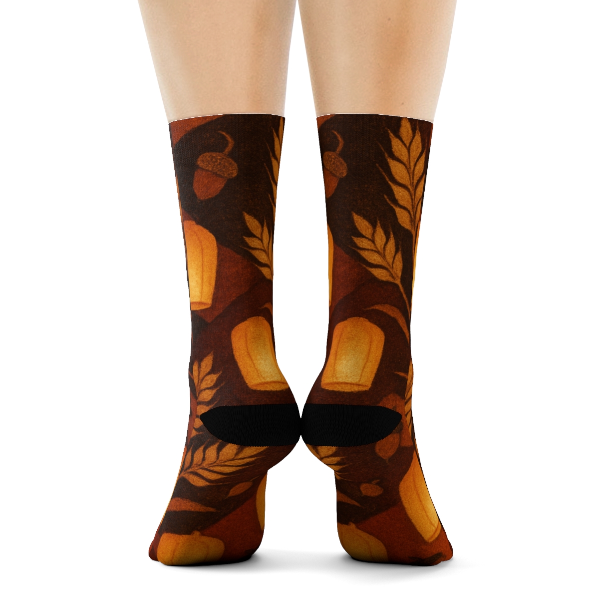 Golden Harvest Lantern Quilt comfortable cotton socks