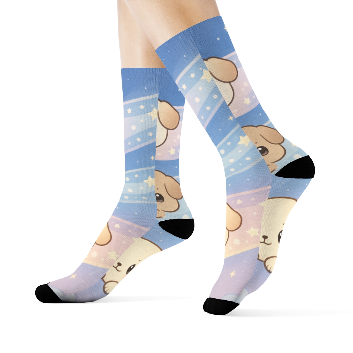 Sleepy Comet Puppy Parade personalized cozy socks