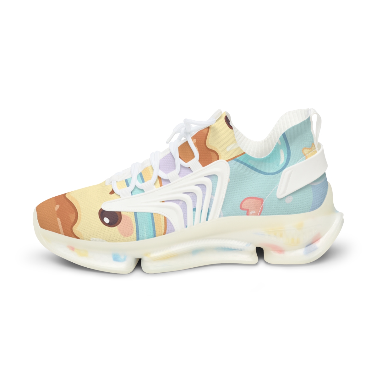 Pastel Planet Pudding Pals unique printed sneakers
