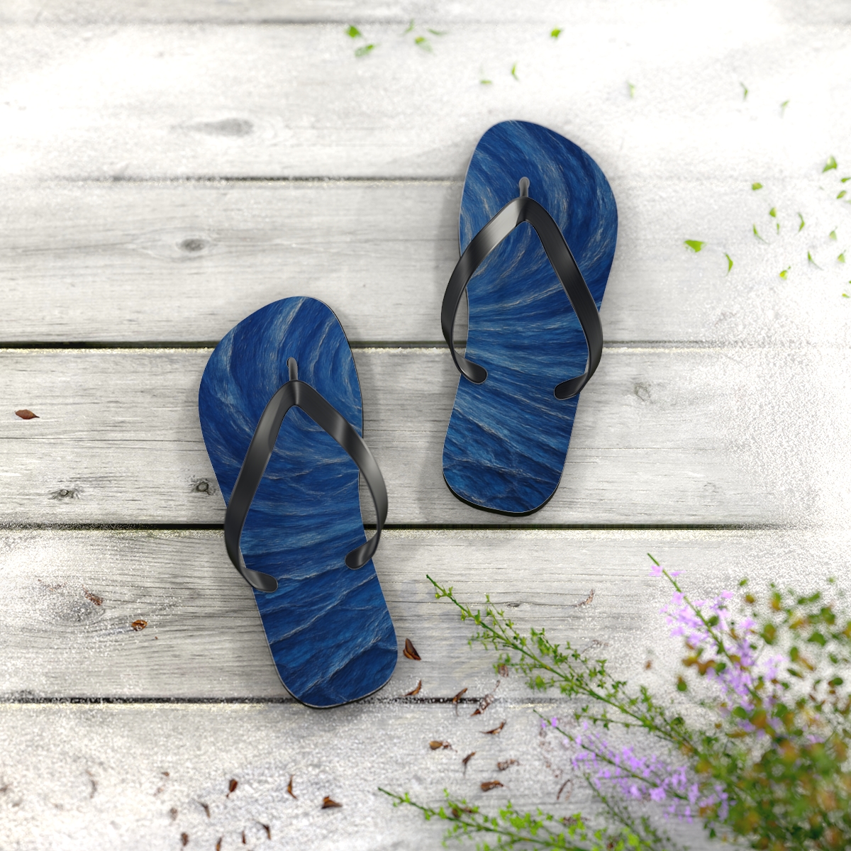 Indigo Tide Flip Flops
