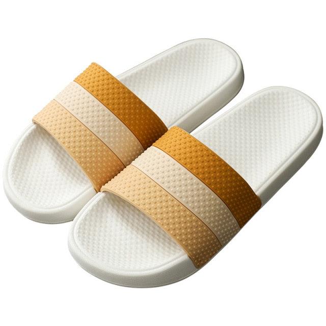 Dual Tone Striped Slippers