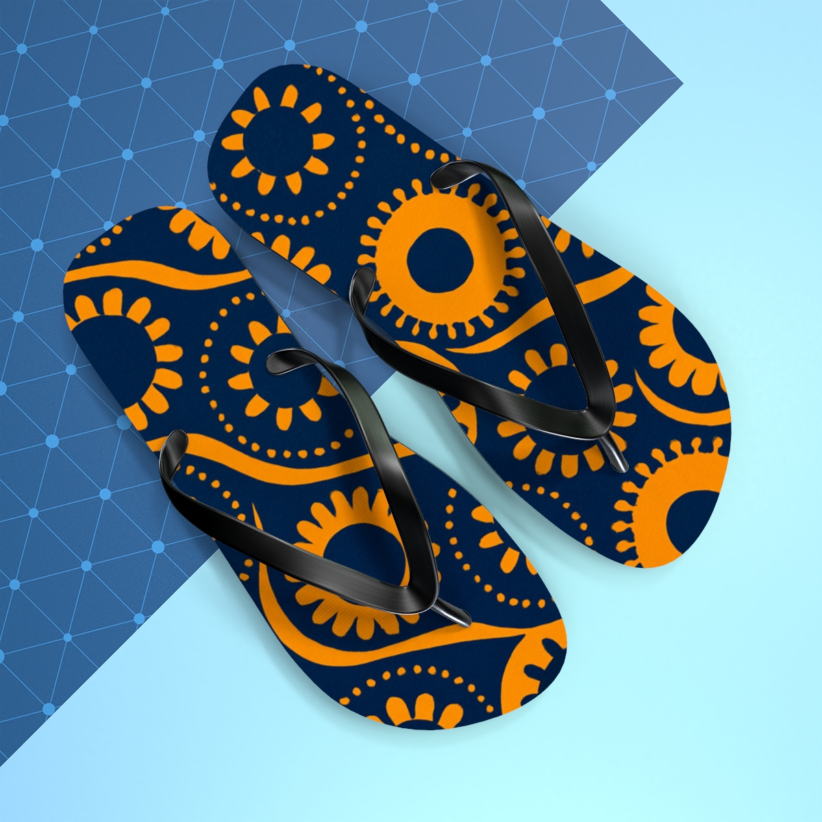 Marigold Circuit Array comfortable casual flip flops