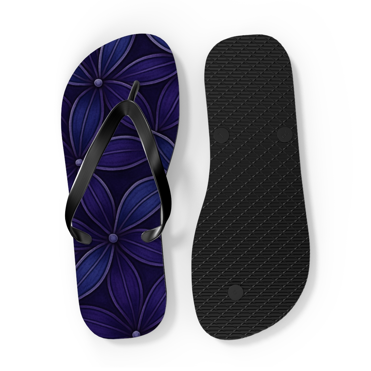 Orchid Loop Tessellation unique graphic flip flops